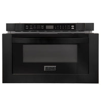 ZLINE 24" 1.2 cu. ft. Microwave Drawer in Black Stainless Steel MWD-1-BS - Model Bath
