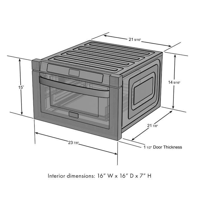 ZLINE 24" 1.2 Cu. Ft. Microwave Drawer in Stainless Steel MWD-1 - Model Bath