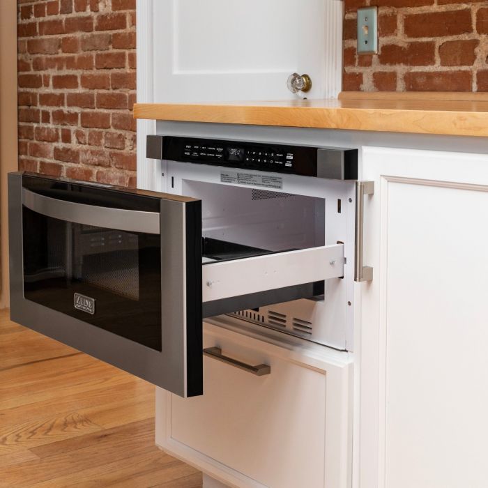 ZLINE 24" 1.2 Cu. Ft. Microwave Drawer in Stainless Steel MWD-1 - Model Bath