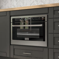 ZLINE 24" Built-in Convection Microwave Oven in Black Stainless Steel with Speed and Sensor Cooking MWO-24-BS - Model Bath