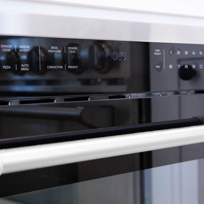 ZLINE 24" Built-in Convection Microwave Oven in Black Stainless Steel with Speed and Sensor Cooking MWO-24-BS - Model Bath