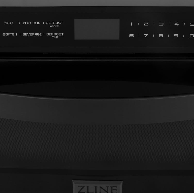 ZLINE 24" Built-in Convection Microwave Oven in Black Stainless Steel with Speed and Sensor Cooking MWO-24-BS - Model Bath