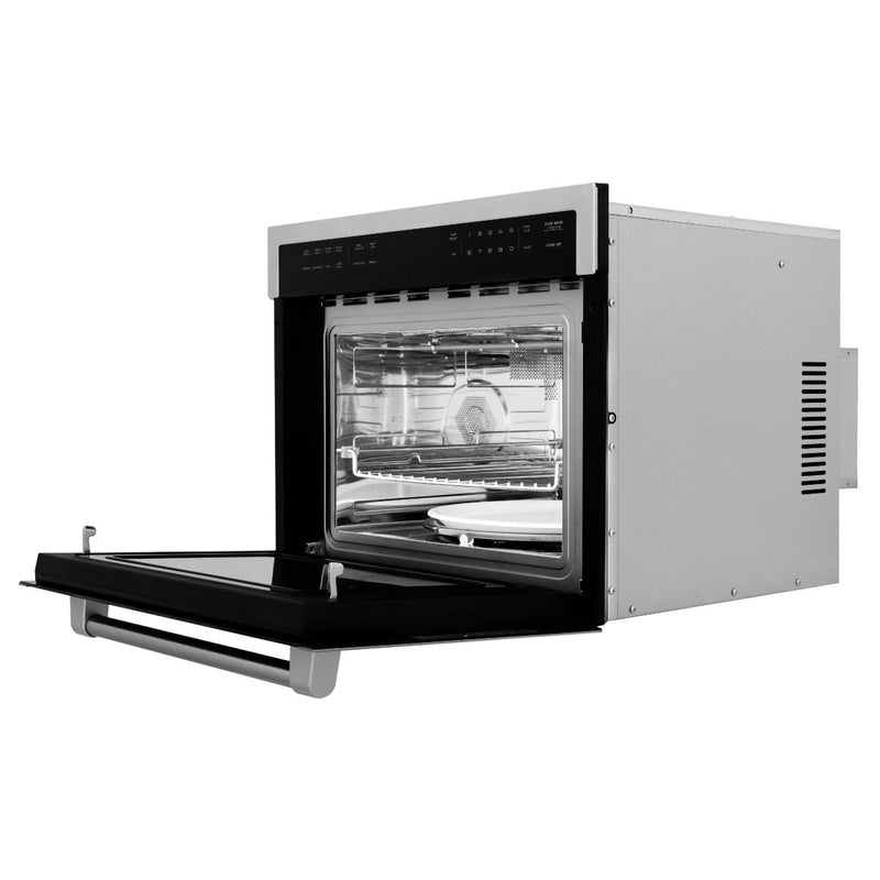 ZLINE 24" Built-in Convection Microwave Oven in Black Stainless Steel with Speed and Sensor Cooking MWO-24-BS - Model Bath
