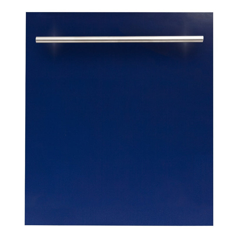 ZLINE 24" Top Control Dishwasher in Blue Gloss with Stainless Steel Tub and Modern Style Handle DW-BG-H-24 - Model Bath