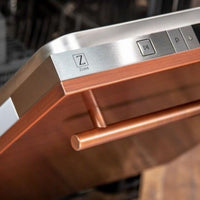 ZLINE 24" Top Control Dishwasher in Copper with Stainless Steel Tub and Modern Style Handle DW-C-24 - Model Bath