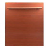 ZLINE 24" Top Control Dishwasher in Copper with Stainless Steel Tub and Modern Style Handle DW-C-24 - Model Bath