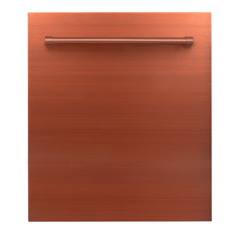 ZLINE 24" Top Control Dishwasher in Copper with Stainless Steel Tub and Traditional Style Handle DW-C-H-24 - Model Bath