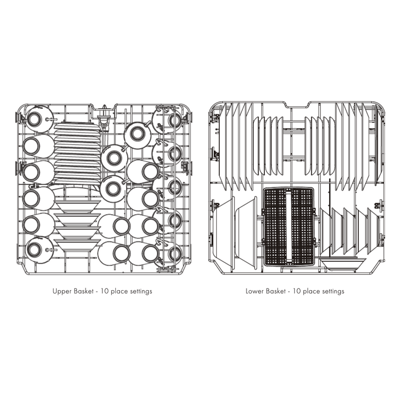 ZLINE 24" Top Control Dishwasher in Custom Panel Ready with Stainless Steel Tub DW7713-24 - Model Bath