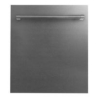 ZLINE 24" Top Control Dishwasher in DuraSnow® Finished Stainless Steel with Stainless Steel Tub and Traditional Style Handle DW-SS-H-24 - Model Bath