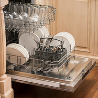 ZLINE 24" Top Control Dishwasher in DuraSnow® Stainless Steel with Stainless Steel Tub and Modern Style Handle DW-SS-24 - Model Bath