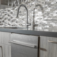 ZLINE 24" Top Control Dishwasher in DuraSnow® Stainless Steel with Stainless Steel Tub and Modern Style Handle DW-SS-24 - Model Bath