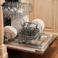 ZLINE 24" Top Control Dishwasher in Hand-Hammered Copper with Stainless Steel Tub and Modern Style Handle DW-HH-24 - Model Bath