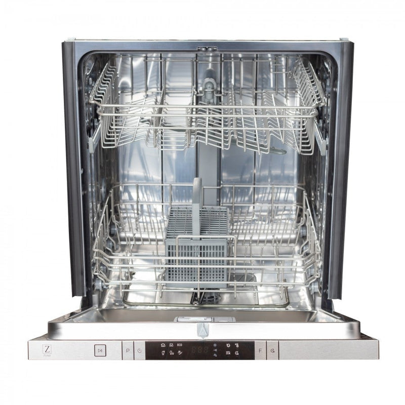 ZLINE 24" Top Control Dishwasher in Hand-Hammered Copper with Stainless Steel Tub and Modern Style Handle DW-HH-24 - Model Bath