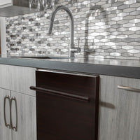 ZLINE 24" Top Control Dishwasher in Oil-Rubbed Bronze with Stainless Steel Tub and Modern Style Handle DW-ORB-24 - Model Bath