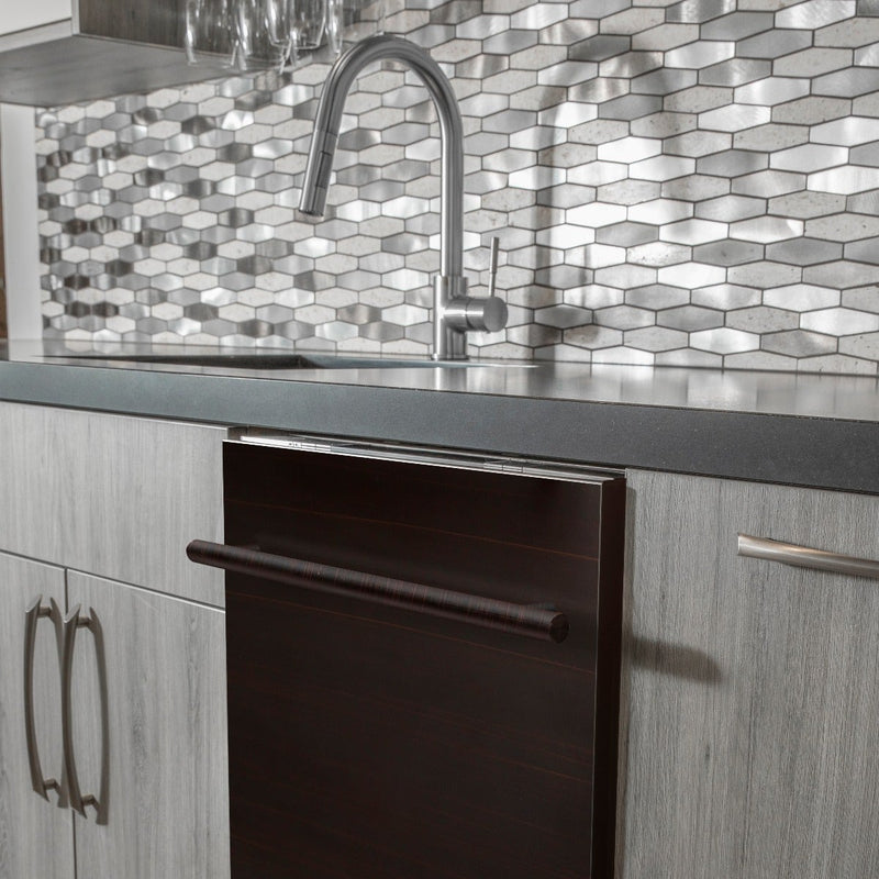 ZLINE 24" Top Control Dishwasher in Oil-Rubbed Bronze with Stainless Steel Tub and Modern Style Handle DW-ORB-24 - Model Bath