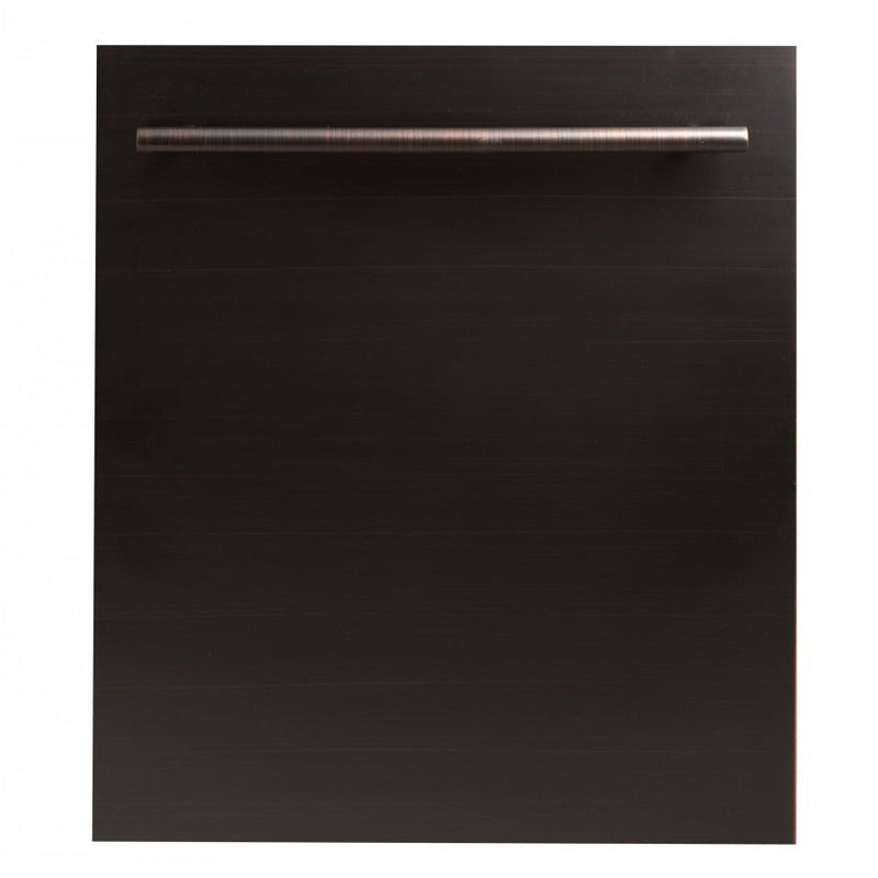 ZLINE 24" Top Control Dishwasher in Oil-Rubbed Bronze with Stainless Steel Tub and Modern Style Handle DW-ORB-24 - Model Bath