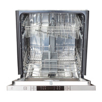 ZLINE 24" Top Control Dishwasher in Red Gloss with Stainless Steel Tub and Modern Style Handle DW-RG-H-24 - Model Bath