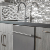 ZLINE 24" Top Control Dishwasher in Stainless Steel with Stainless Steel Tub and Modern Style Handle DW-304-24 - Model Bath