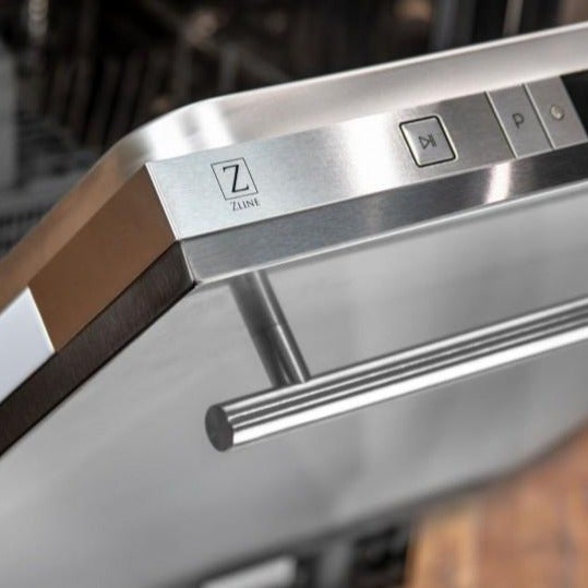 ZLINE 24" Top Control Dishwasher in Stainless Steel with Stainless Steel Tub and Modern Style Handle DW-304-24 - Model Bath