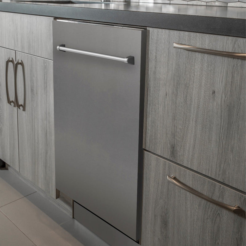 ZLINE 24" Top Control Dishwasher in Stainless Steel with Stainless Steel Tub and Traditional Style Handle DW-304-H-24 - Model Bath