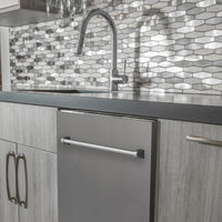 ZLINE 24" Top Control Dishwasher in Stainless Steel with Stainless Steel Tub and Traditional Style Handle DW-304-H-24 - Model Bath