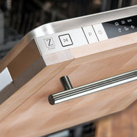 ZLINE 24" Top Control Dishwasher in Unfinished Wood with Stainless Steel Tub and Modern Style Handle DW-UF-24 - Model Bath