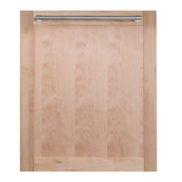 ZLINE 24" Top Control Dishwasher in Unfinished Wood with Stainless Steel Tub and Traditional Style Handle DW-UF-H-24 - Model Bath
