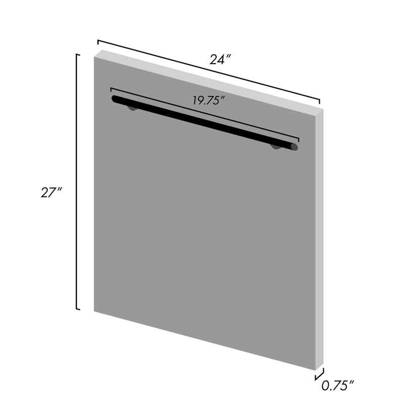ZLINE 24" Top Control Dishwasher in White Matte with Stainless Steel Tub and Modern Style Handle DW-WM-H-24 - Model Bath