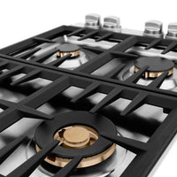 ZLINE 30" Dropin Cooktop with 4 Gas Brass Burners (RC-BR-30) - Model Bath
