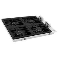 ZLINE 30" Dropin Cooktop with 4 Gas Burners and Black Porcelain Top (RC30-PBT) - Model Bath