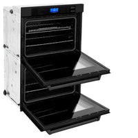 ZLINE 30" Professional Double Wall Oven in Black Stainless Steel (AWD-30-BS) - Model Bath