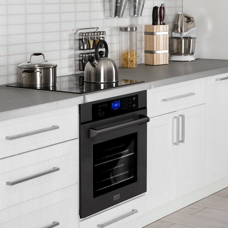 ZLINE 30" Professional Single Wall Oven in Black Stainless Steel (AWS-30-BS) - Model Bath