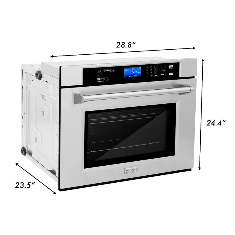 ZLINE 30" Professional Single Wall Oven in Stainless Steel (AWS-30) - Model Bath