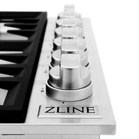 ZLINE 36" Dropin Cooktop with 6 Gas Brass Burners (RC-BR-36) - Model Bath