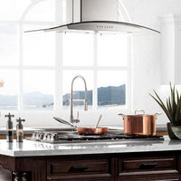 ZLINE 36" Dropin Cooktop with 6 Gas Brass Burners (RC-BR-36) - Model Bath