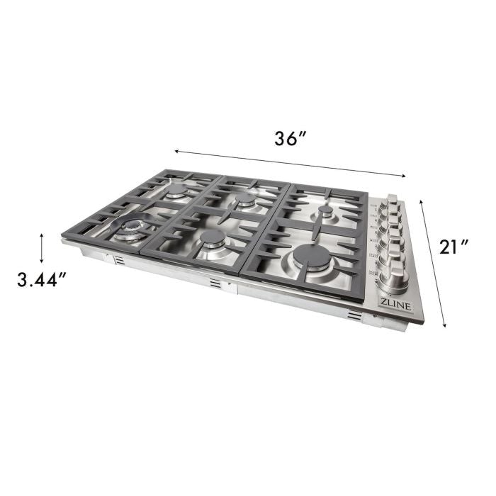 ZLINE 36" Dropin Cooktop with 6 Gas Burners (RC36) - Model Bath