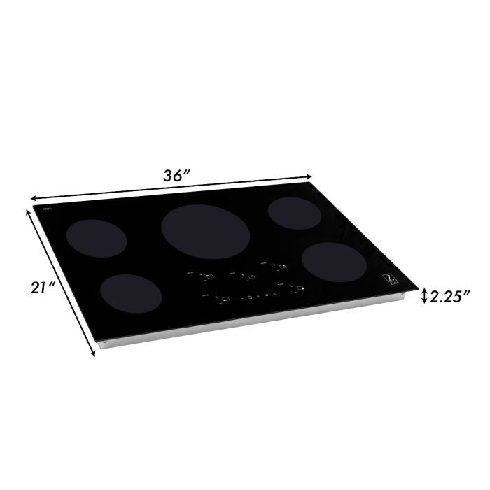 ZLINE 36" Induction Cooktop with 5 Burners (RCIND-36) - Model Bath