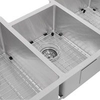 ZLINE Breckenridge 45" Undermount Triple Bowl Sink in DuraSnow® Stainless Steel with Accessories (SLT-45S) - Model Bath