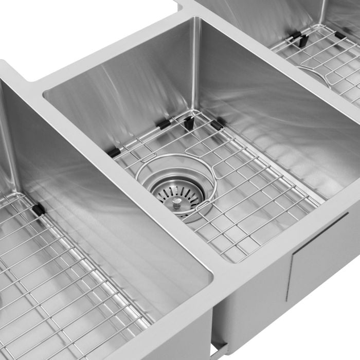ZLINE Breckenridge 45" Undermount Triple Bowl Sink in Stainless Steel with Accessories (SLT-45) - Model Bath