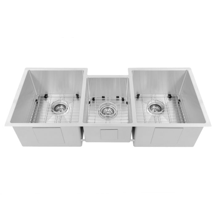 ZLINE Breckenridge 45" Undermount Triple Bowl Sink in Stainless Steel with Accessories (SLT-45) - Model Bath
