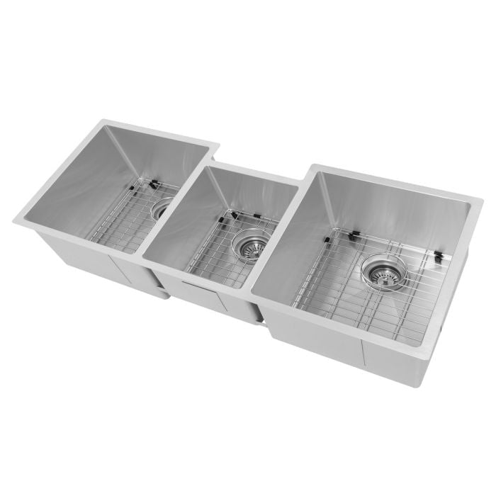 ZLINE Breckenridge 45" Undermount Triple Bowl Sink in Stainless Steel with Accessories (SLT-45) - Model Bath