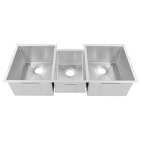 ZLINE Breckenridge 45" Undermount Triple Bowl Sink in Stainless Steel with Accessories (SLT-45) - Model Bath