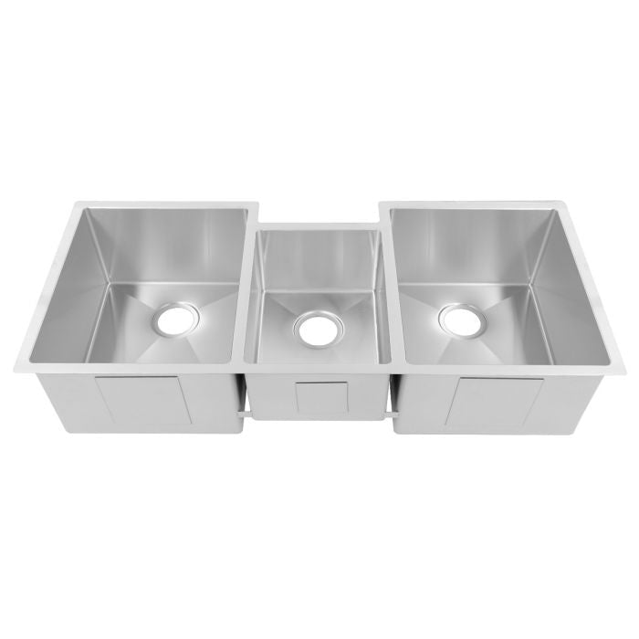 ZLINE Breckenridge 45" Undermount Triple Bowl Sink in Stainless Steel with Accessories (SLT-45) - Model Bath