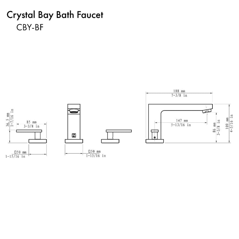 ZLINE Crystal Bay Bath Faucet - Model Bath