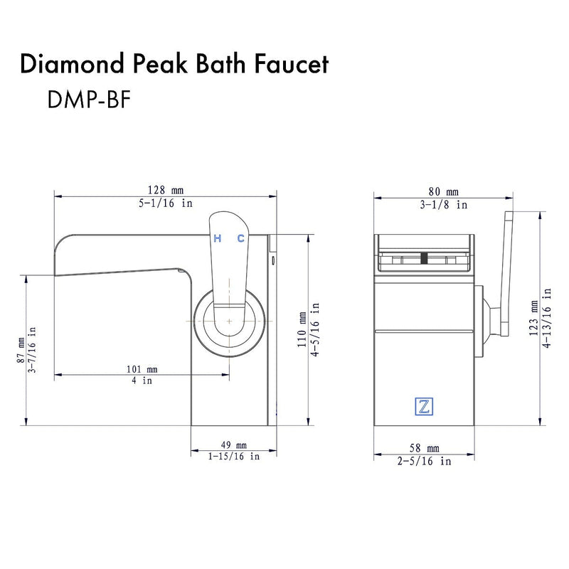 ZLINE Diamond Peak Bath Faucet - Model Bath
