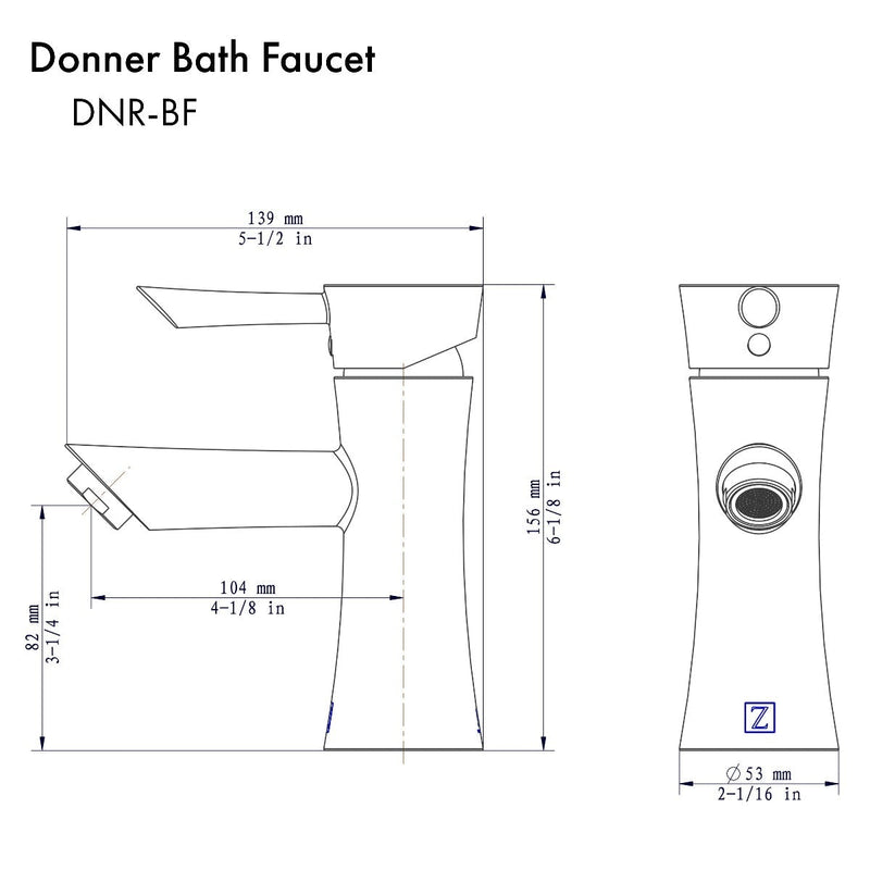 ZLINE Donner Bath Faucet in Chrome (DNR-BF-CH) - Model Bath