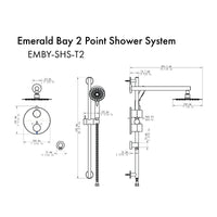 ZLINE Emerald Bay Thermostatic Shower System - Model Bath