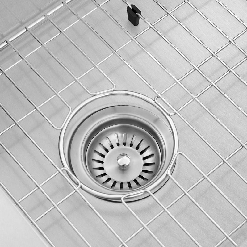 ZLINE Garmisch 43" Undermount Single Bowl Sink in DuraSnow® Stainless Steel with Accessories (SLS-43S) - Model Bath