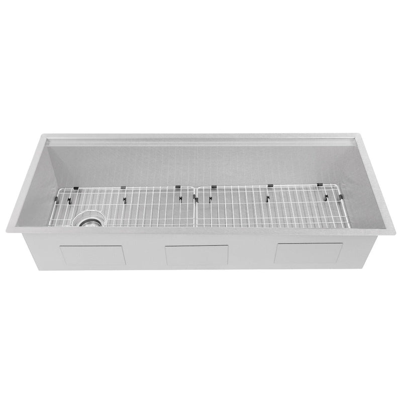 ZLINE Garmisch 43" Undermount Single Bowl Sink in DuraSnow® Stainless Steel with Accessories (SLS-43S) - Model Bath