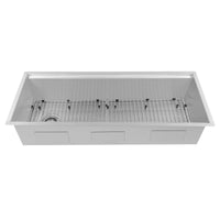 ZLINE Garmisch 43" Undermount Single Bowl Sink in Stainless Steel with Accessories (SLS-43) - Model Bath